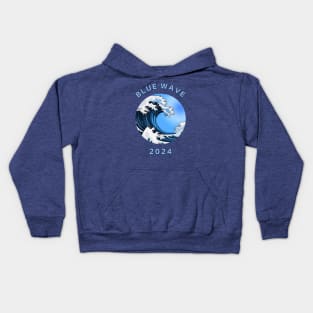 Blue Wave 2024 Kids Hoodie